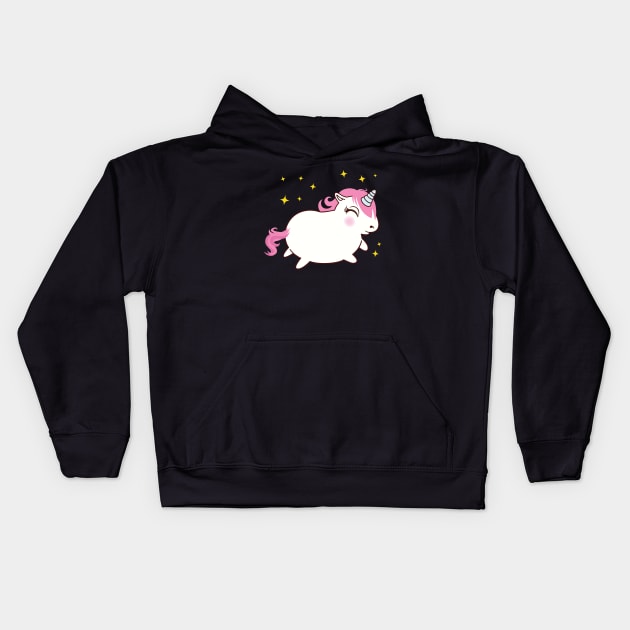 Chubby Cute Unicorn Kids Hoodie by ThyShirtProject - Affiliate